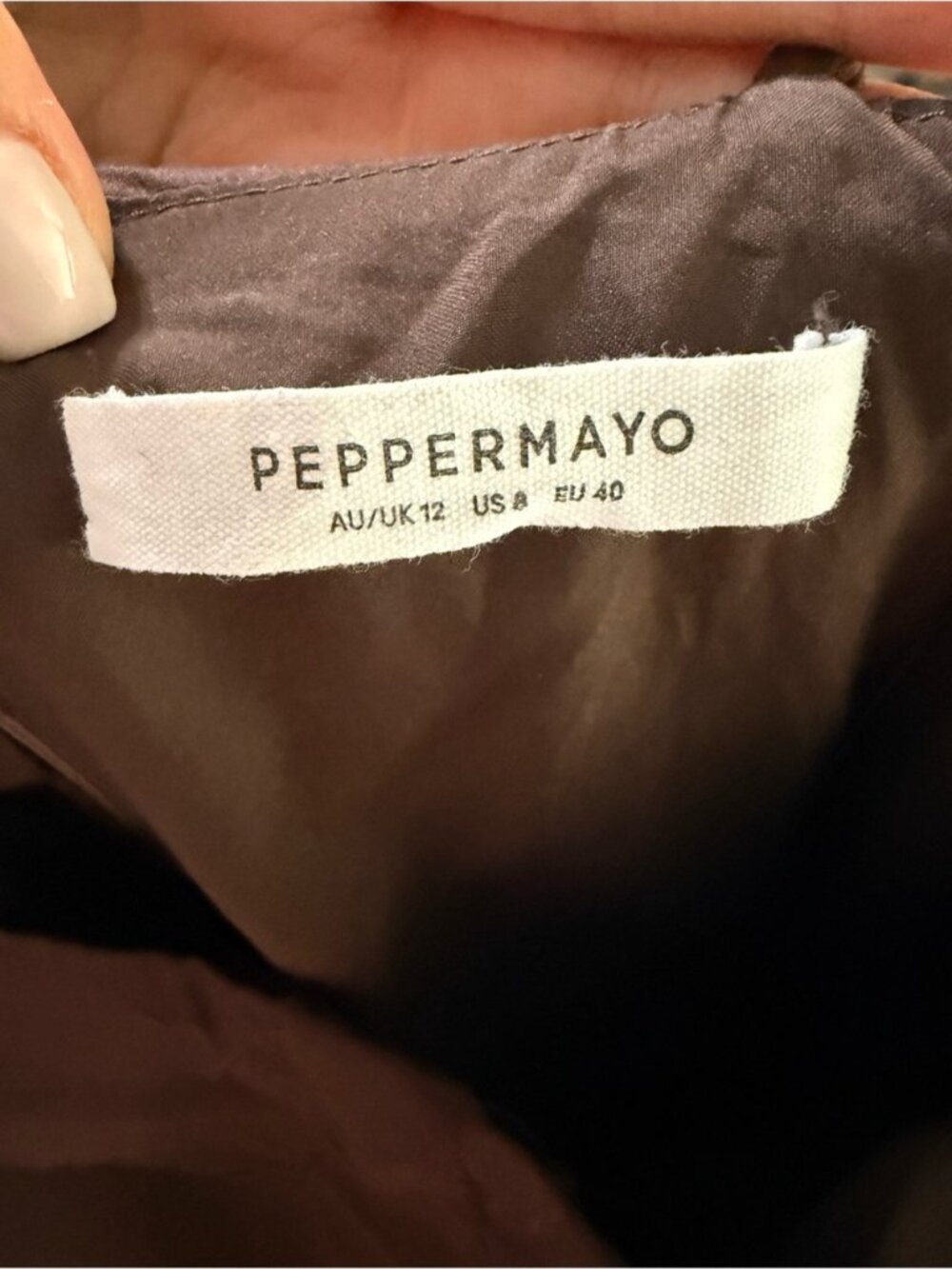Peppermayo Yvette Corset Midi Dress in Chocolate size 8 - Picture 10 of 11